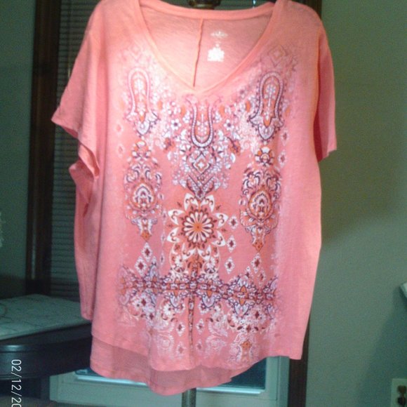 St. John's Bay Tops - St. John's Bay 3X short sleeve top